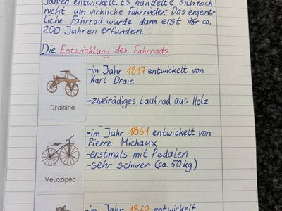 Hefteintrag von M. Nikolova, Klasse 4a