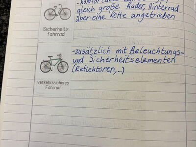 Hefteintrag von M. Nikolova, Klasse 4a