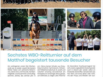 Zeitungsbericht Reitturnier